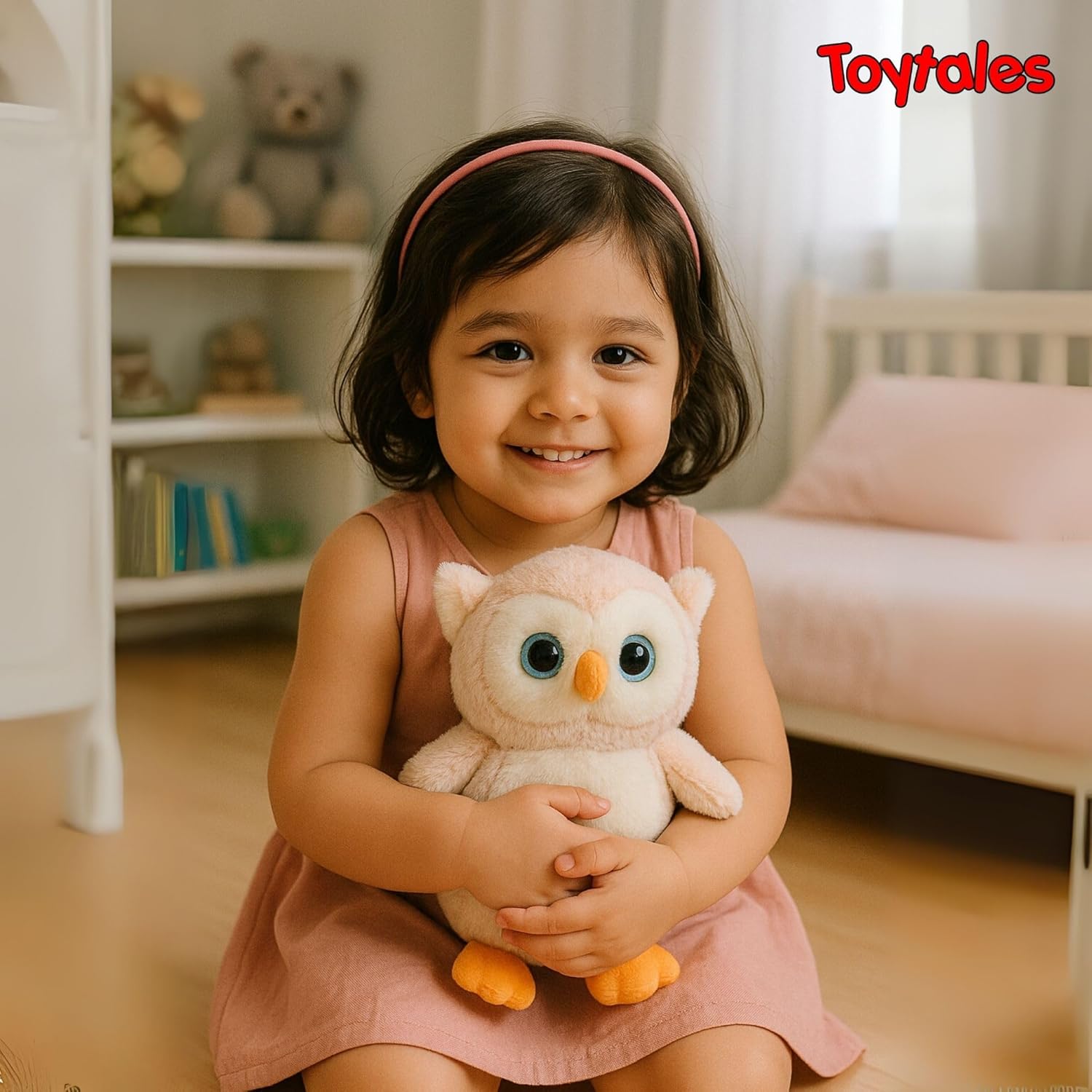 TOYTALES Plush Owl Soft Toy Cute Cuddly Stuffed Animal for Kids Assorted colors 25cm