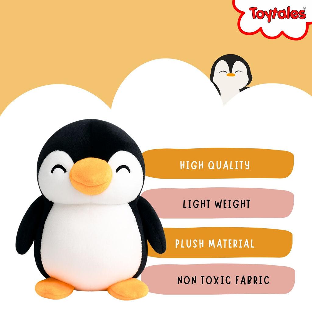 TOYTALES Mini Penguin Black And White Soft Plush Toy 15cm