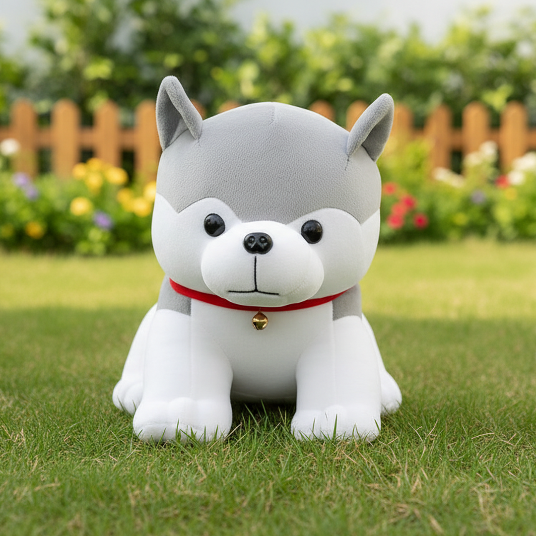 TOYTALES Husky Dog Plush Animal Puppy Soft Toy 25cm