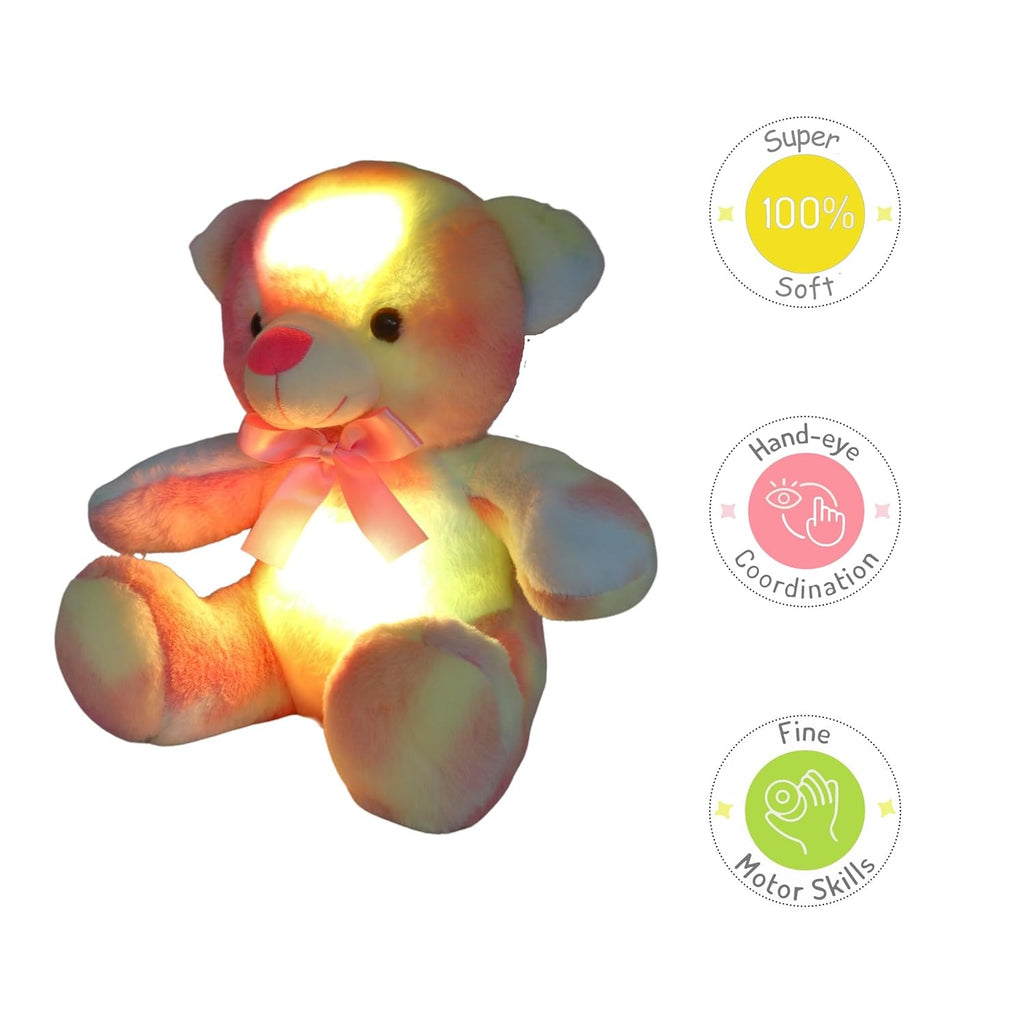 TOYTALES LED Glowing Teddy Bear Soft Cuddly Plush Toy 30cm