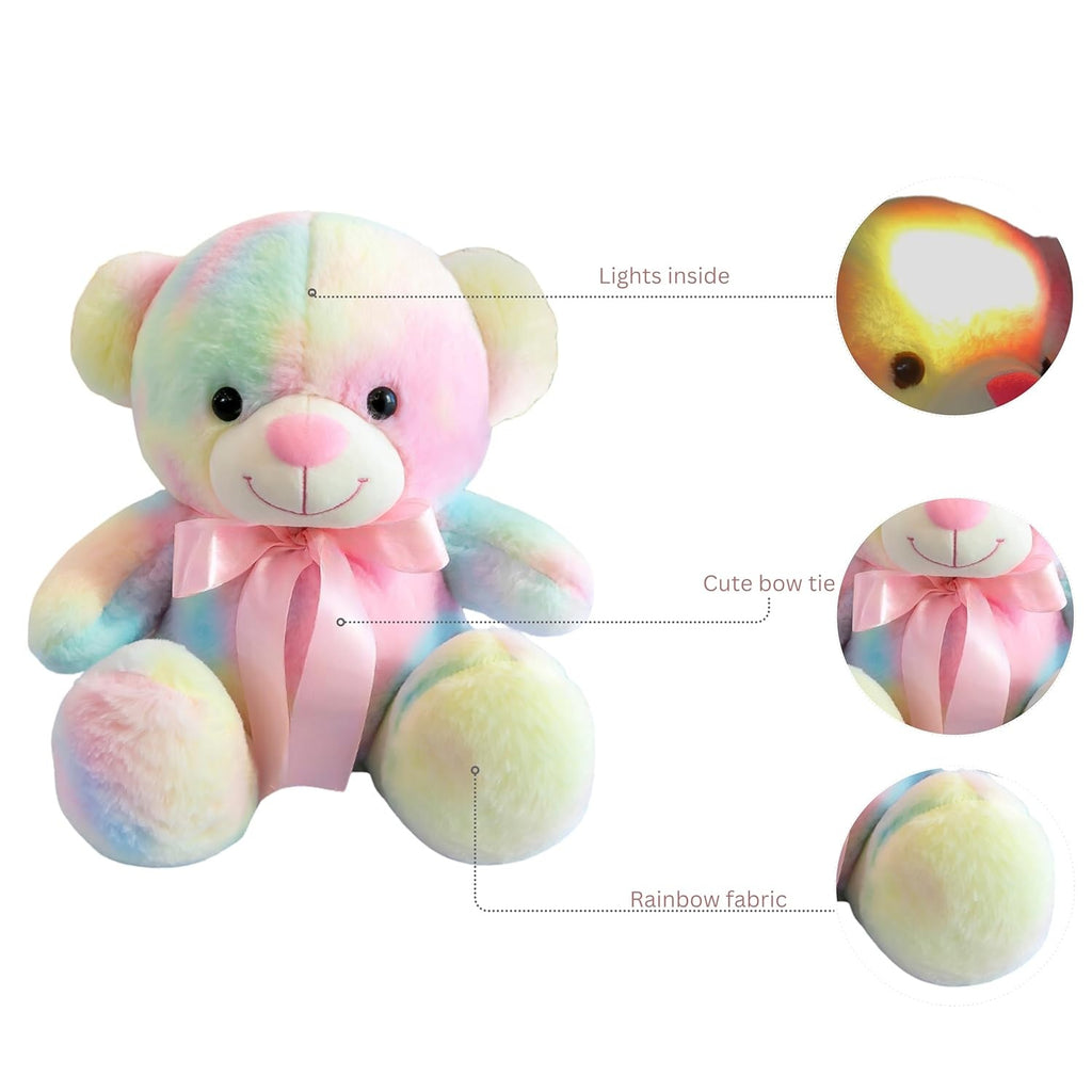 TOYTALES LED Glowing Teddy Bear Soft Cuddly Plush Toy 30cm