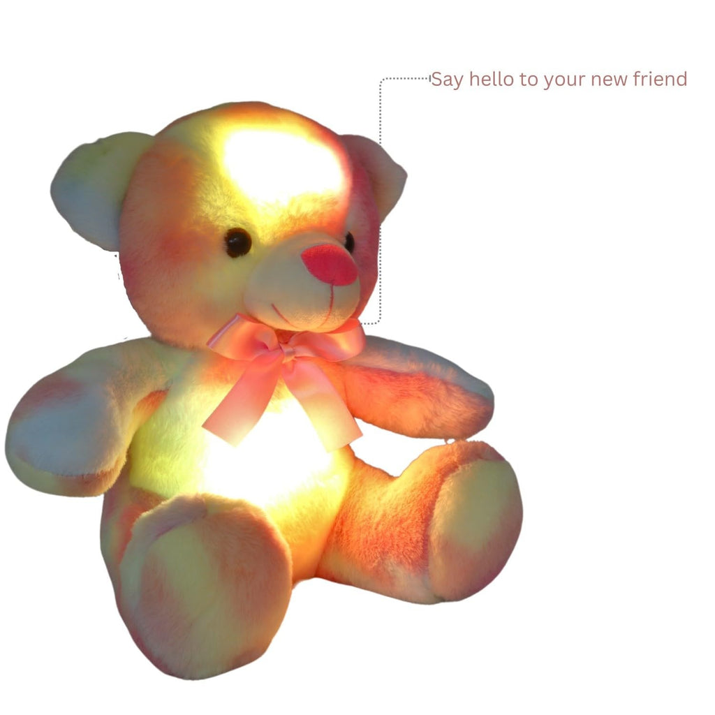 TOYTALES LED Glowing Teddy Bear Soft Cuddly Plush Toy 30cm