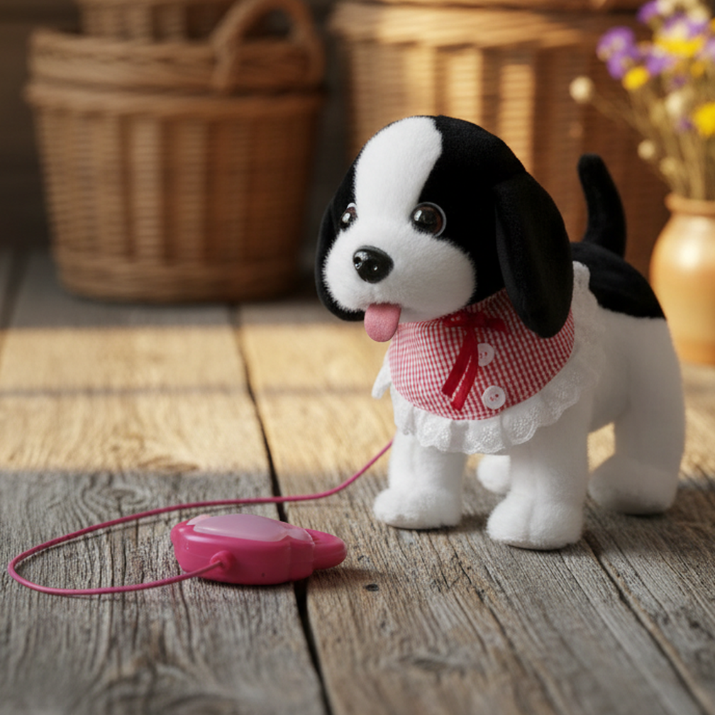 TOYTLAES Duffy Remote Control Dog Toy Walking And Barking Interactive Puppy Plush Toy