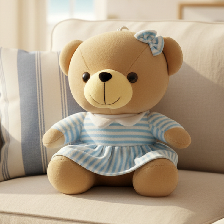 TOYTALES Teddy Bear Soft Plush Toy Cute and Cuddly Stuffed Animal For Kids 30cm