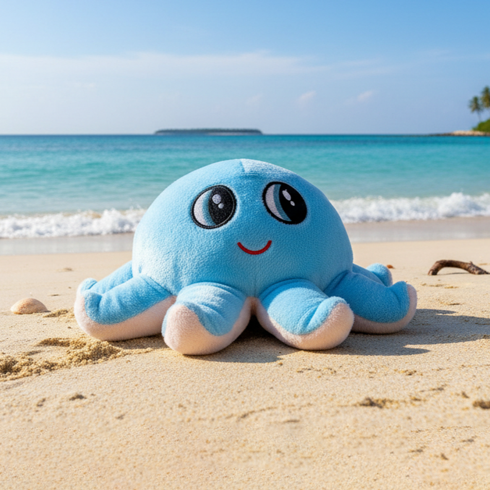 TOYTALES Pixie Octopus Soft Toy for Kids | Cute Smiling Plush Octopus | Soft & Huggable Stuffed Toy | 18 cm