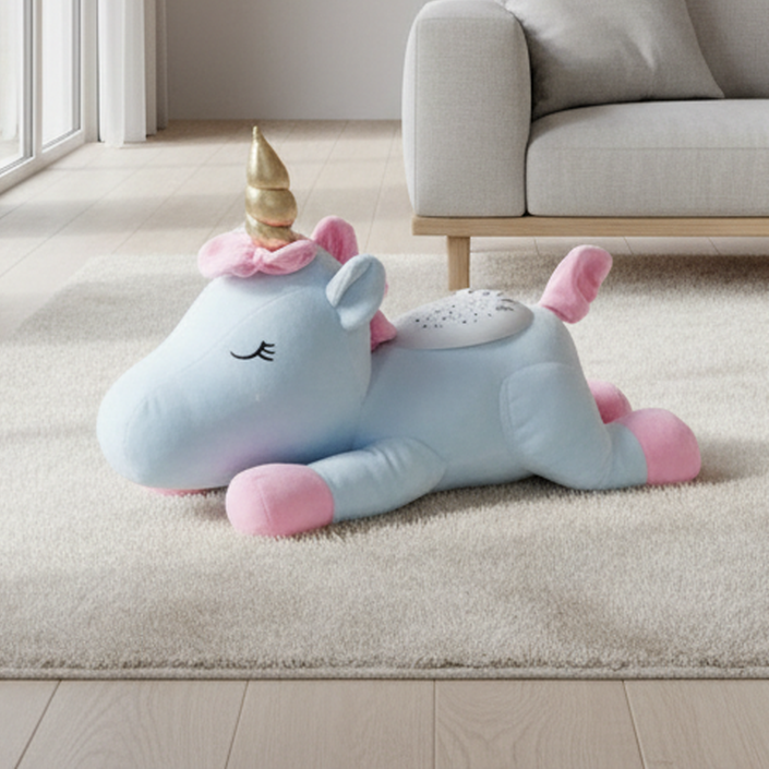 TOYTALES Dreamlight Unicorn Soft Toy Music Projector Plush For Babies And Toddlers