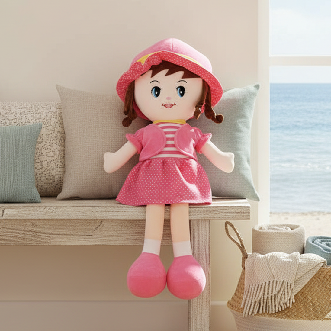 TOYTALES Winky Soft Doll Toy Plush Baby Doll for Kids & Toddlers (3–5 Years)