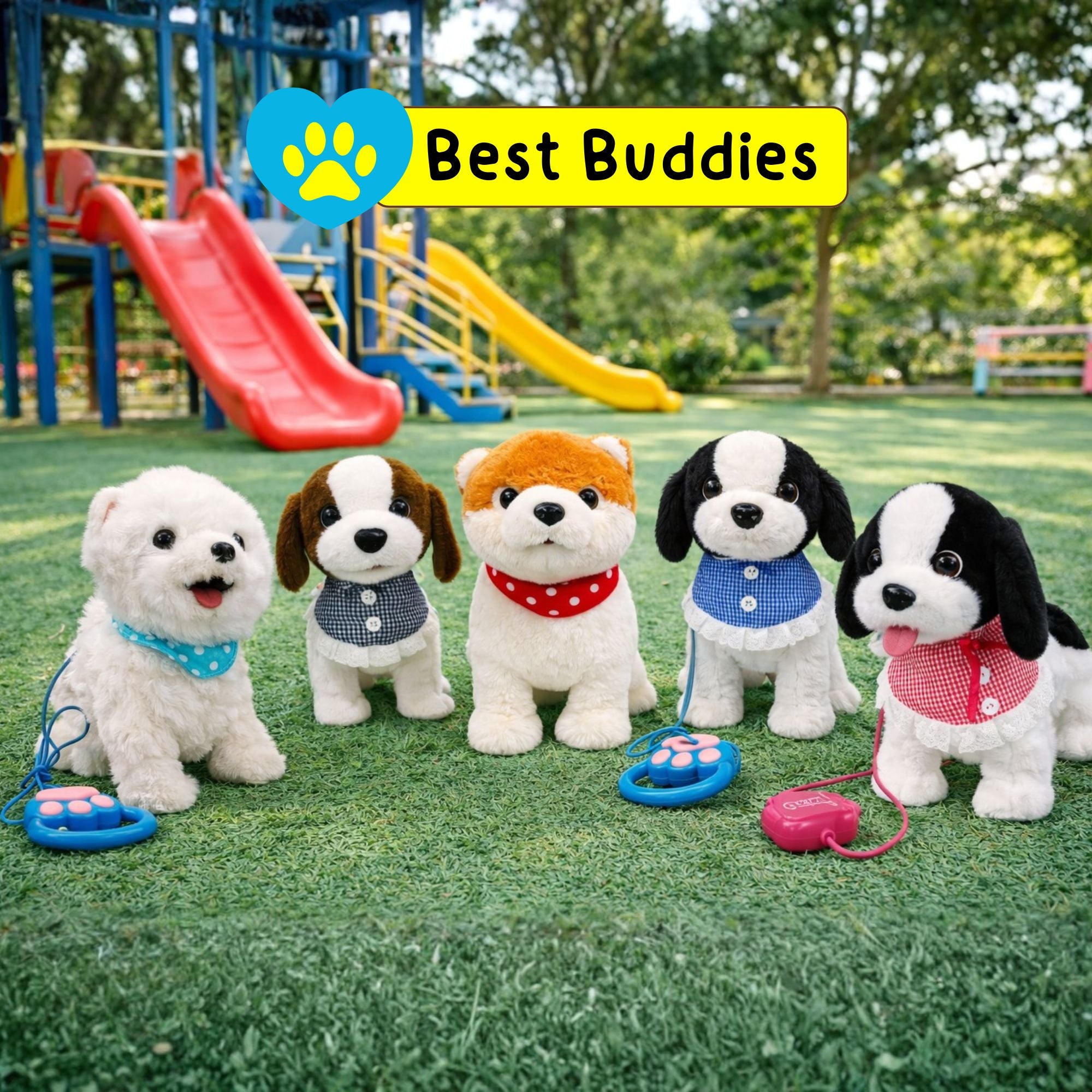 TOYTLAES Duffy Remote Control Dog Toy Walking And Barking Interactive Puppy Plush Toy