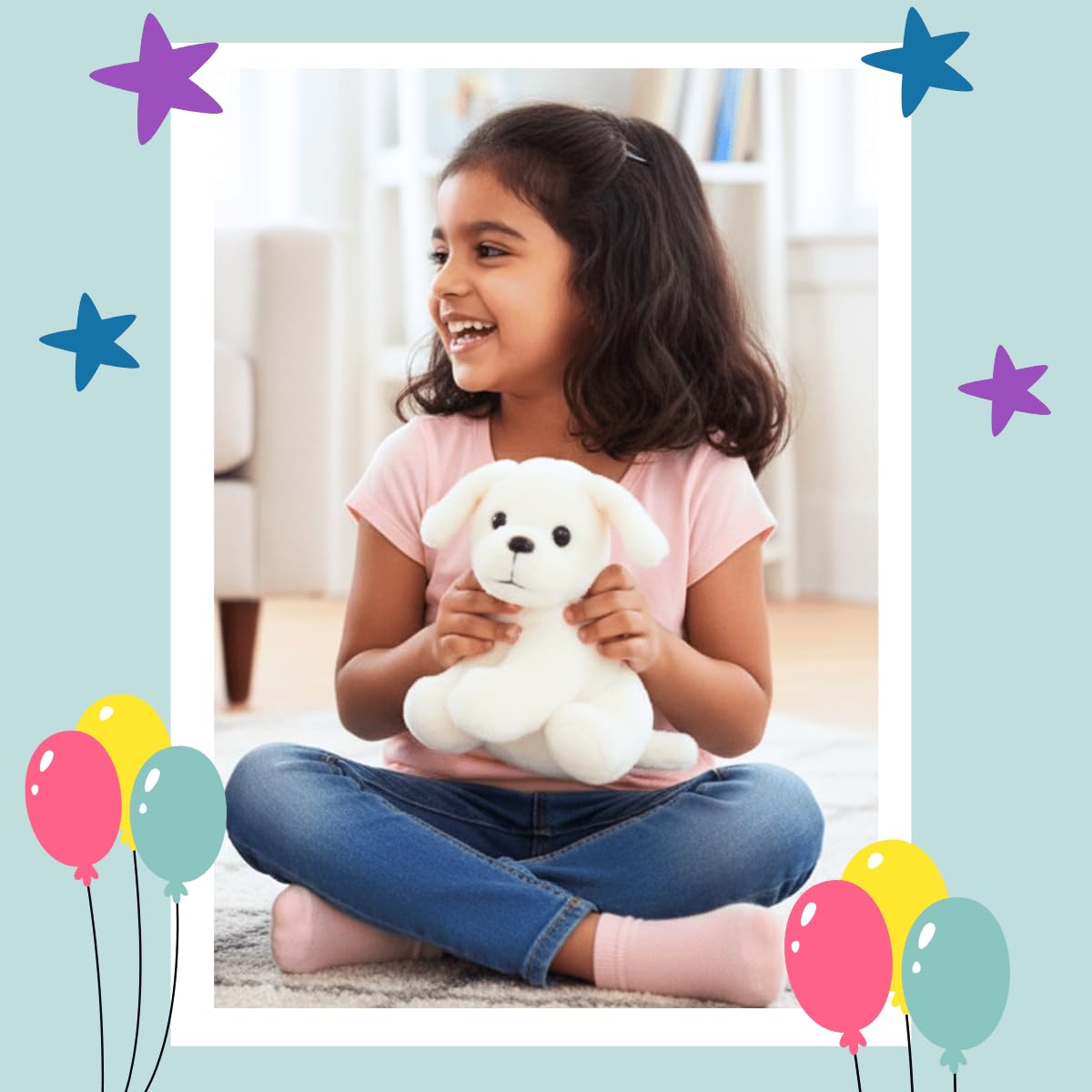 TOYTALES Sitting Dog Plush Stuffed Animal Puppy Soft Toy 25cm